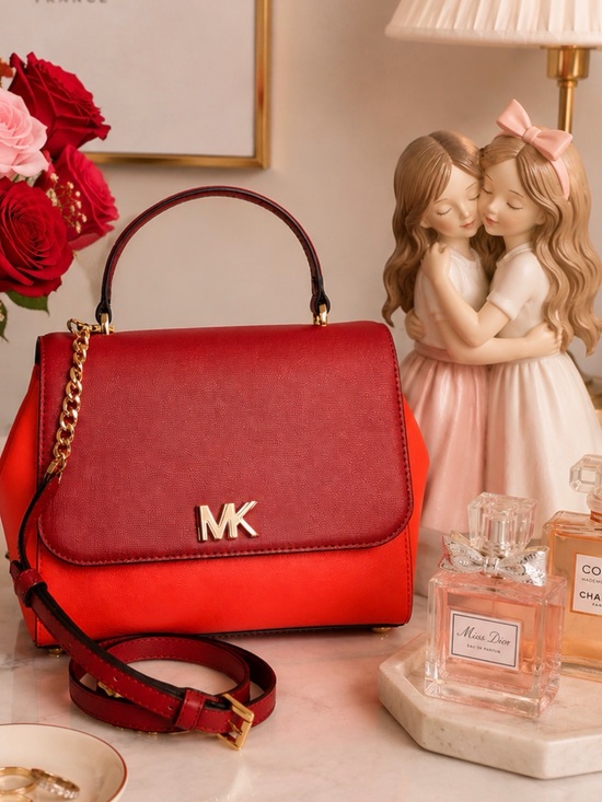 Michael Kors Handbags - Michael Kors Red and Orange Satchel